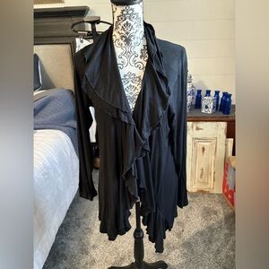 Black Ruffled Cardigan size medium